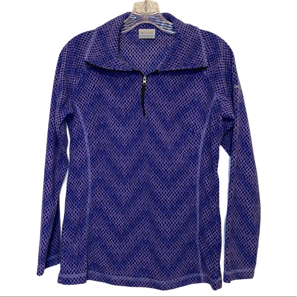 Columbia Lightweight Pullover Purple Fleece Jacket